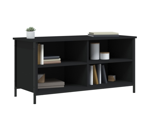 vidaXL Mueble para TV madera contrachapada negro 100x40x50 cm