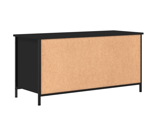 vidaXL Mueble para TV madera contrachapada negro 100x40x50 cm