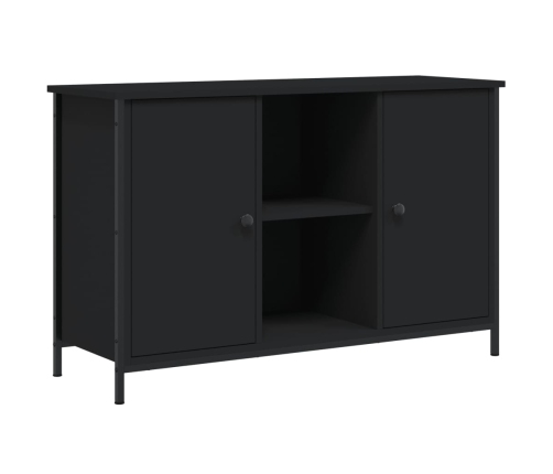 Mueble de TV madera de ingeniería negro 100x35x65 cm