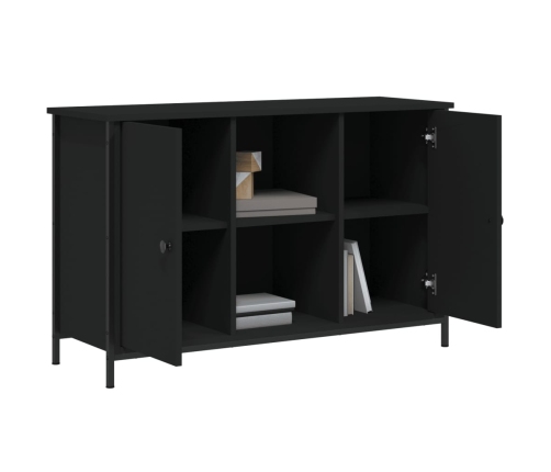 Mueble de TV madera de ingeniería negro 100x35x65 cm