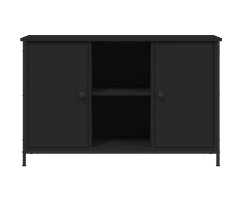 Mueble de TV madera de ingeniería negro 100x35x65 cm