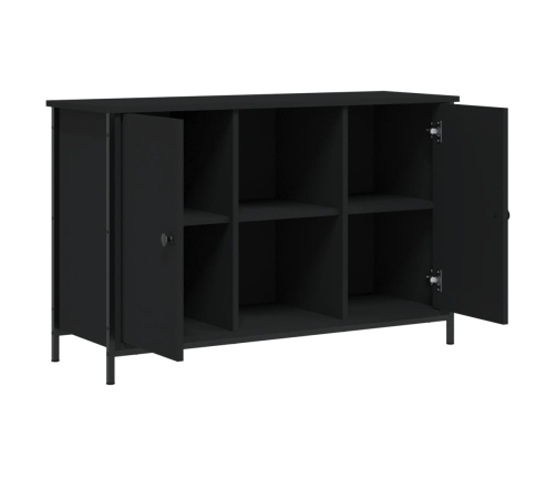 Mueble de TV madera de ingeniería negro 100x35x65 cm