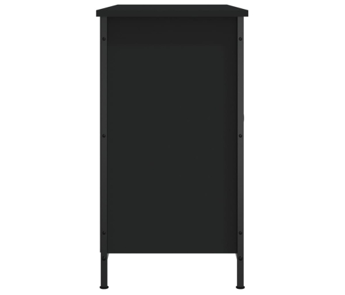 Mueble de TV madera de ingeniería negro 100x35x65 cm