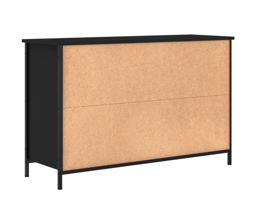 Mueble de TV madera de ingeniería negro 100x35x65 cm