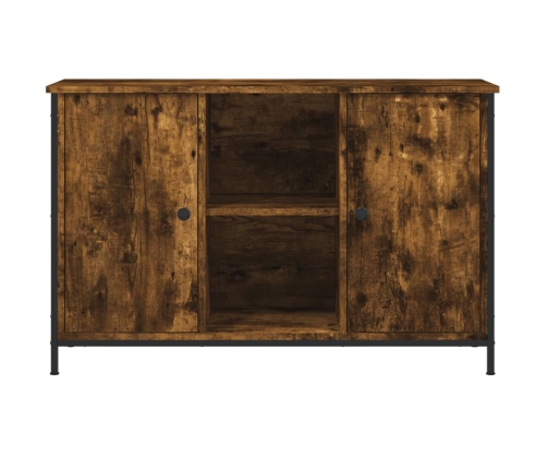 Mueble de TV madera de ingeniería roble ahumado 100x35x65 cm