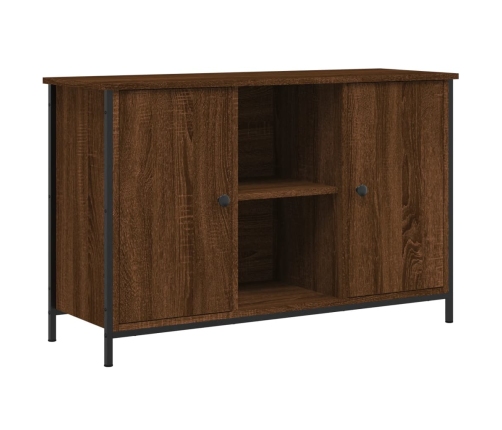 Mueble de TV madera de ingeniería marrón roble 100x35x65 cm