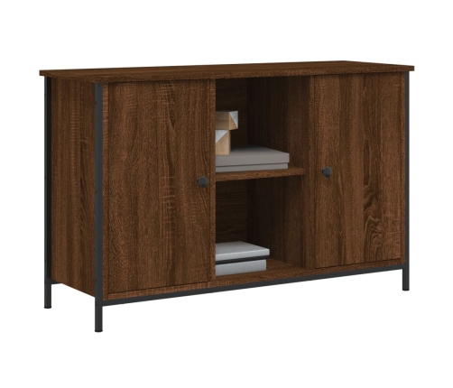 Mueble de TV madera de ingeniería marrón roble 100x35x65 cm