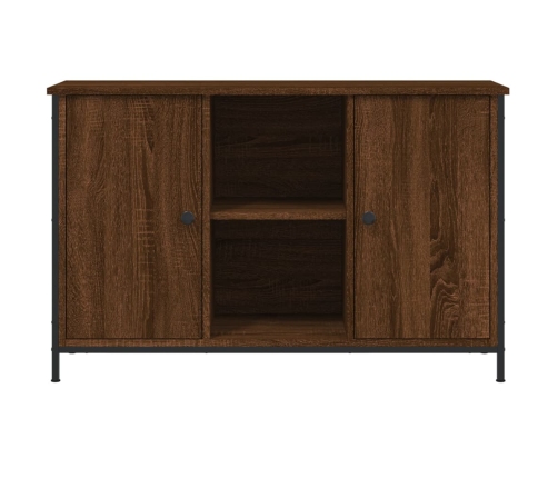 Mueble de TV madera de ingeniería marrón roble 100x35x65 cm