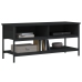 Mueble de TV madera contrachapada negro 100x35x45 cm