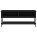 Mueble de TV madera contrachapada negro 100x35x45 cm