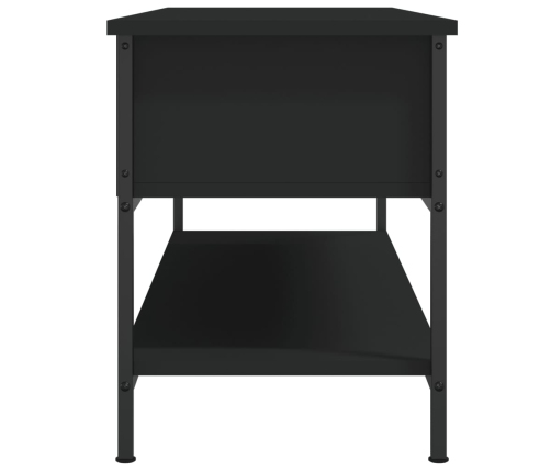 Mueble de TV madera contrachapada negro 100x35x45 cm