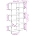 Estantería hierro madera ingeniería roble ahumado 100x32x170 cm