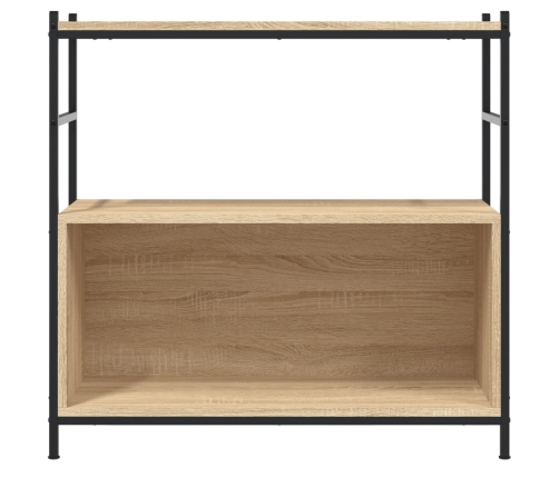 Estantería hierro madera ingeniería roble Sonoma 80x30x78,5 cm