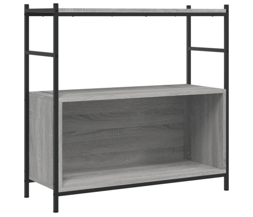 Estantería hierro y madera ingeniería gris Sonoma 80x30x78,5 cm