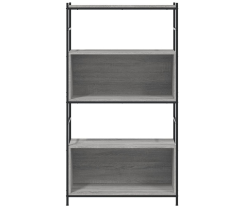 Estantería hierro madera ingeniería gris Sonoma 80x30x145,5 cm