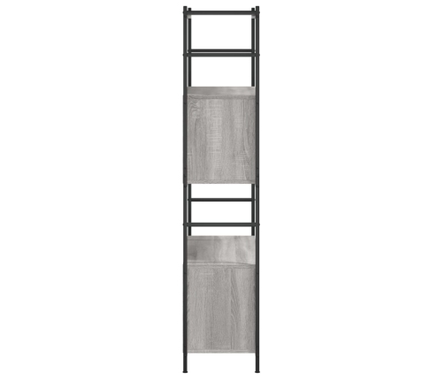 Estantería hierro madera ingeniería gris Sonoma 80x30x145,5 cm