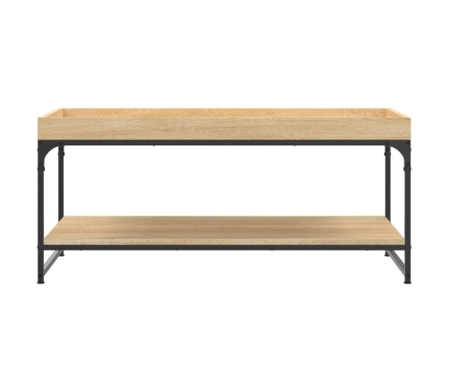 Mesa de centro madera de ingeniería roble Sonoma 100x49x45 cm