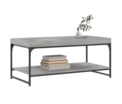 Mesa de centro madera de ingeniería gris Sonoma 100x49x45 cm