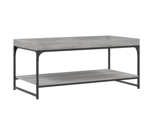 Mesa de centro madera de ingeniería gris Sonoma 100x49x45 cm