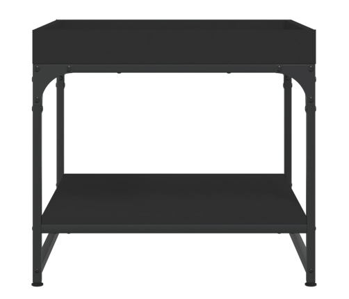 Mesa de centro madera de ingeniería negro 49,5x49,5x45 cm