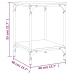 vidaXL Mesa de centro madera de ingeniería roble ahumado 40x40x55 cm