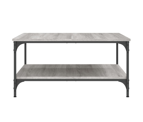 Mesa de centro madera de ingeniería gris Sonoma 80x80x40 cm