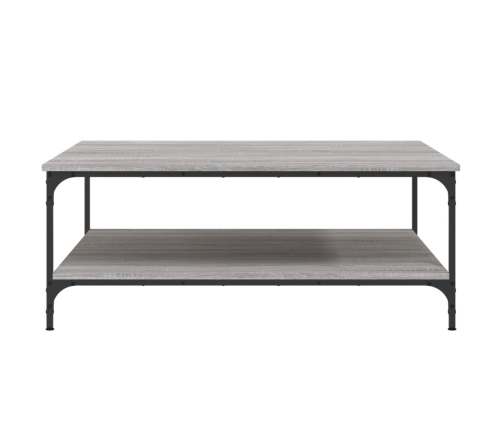 vidaXL Mesa de centro madera de ingeniería gris Sonoma 100x100x40 cm