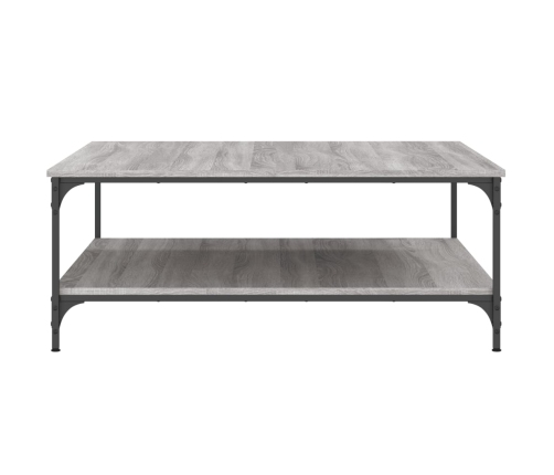 vidaXL Mesa de centro madera de ingeniería gris Sonoma 100x100x40 cm