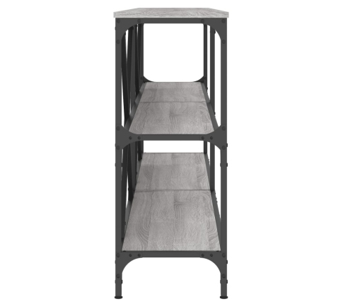 vidaXL Mesa consola hierro y madera ingeniería gris Sonoma 180x30x75cm