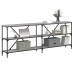 vidaXL Mesa consola hierro y madera ingeniería gris Sonoma 200x30x75cm