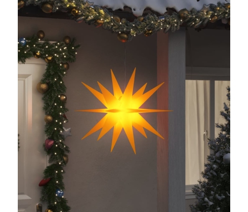 Lámparas de Navidad LED plegables 3 unidades amarillo 100 cm