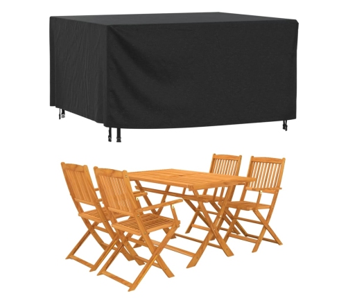 Cubierta muebles de jardín negro impermeable 420D 180x140x90 cm