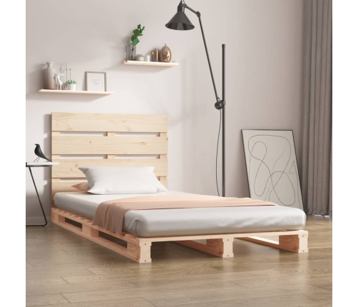 vidaXL Estructura de cama individual madera maciza de pino 90x190 cm