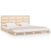 Estructura de cama sin colchón madera maciza de pino 140x190 cm