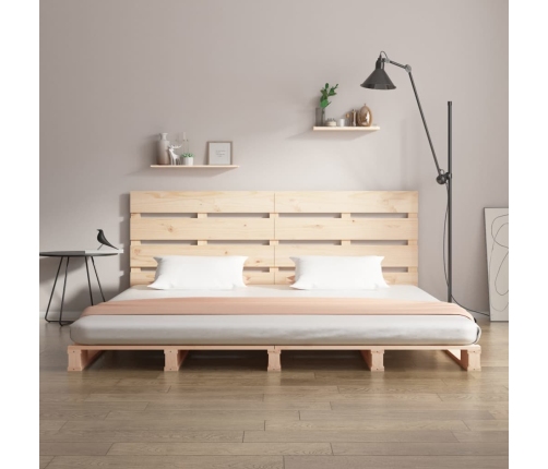 Estructura de cama sin colchón madera maciza de pino 140x190 cm