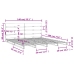 Estructura de cama sin colchón madera maciza de pino 140x190 cm
