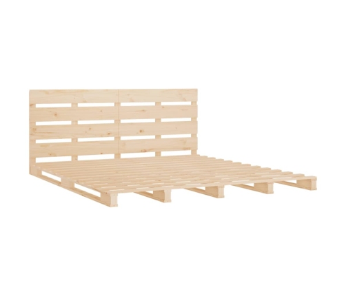 Estructura de cama sin colchón madera maciza de pino 140x190 cm