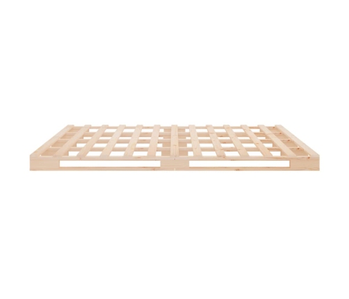 Estructura de cama sin colchón madera maciza de pino 140x190 cm