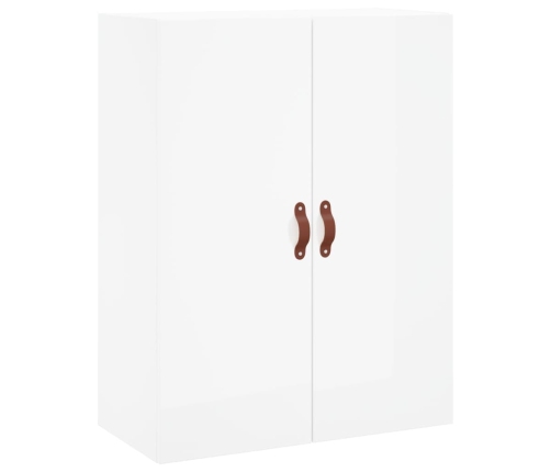 Armario de pared blanco brillante 69,5x34x90 cm