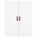 Armario de pared blanco brillante 69,5x34x90 cm