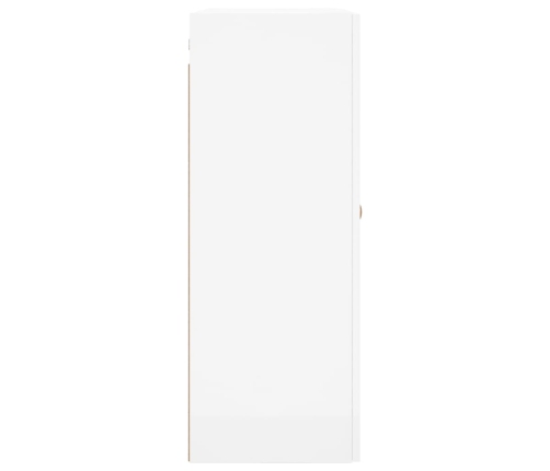 Armario de pared blanco brillante 69,5x34x90 cm