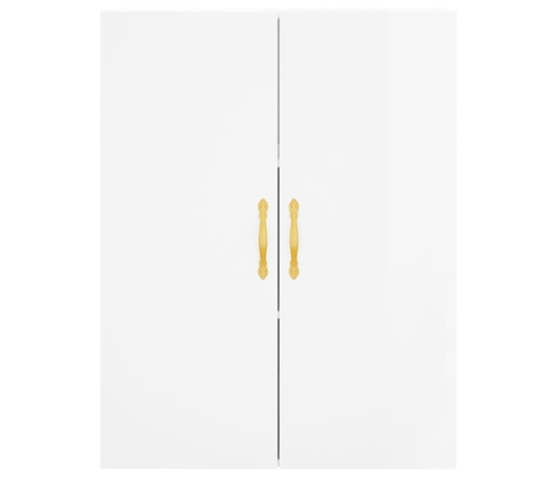 Armario de pared blanco brillante 69,5x34x90 cm