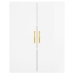 Armario de pared blanco brillante 69,5x34x90 cm