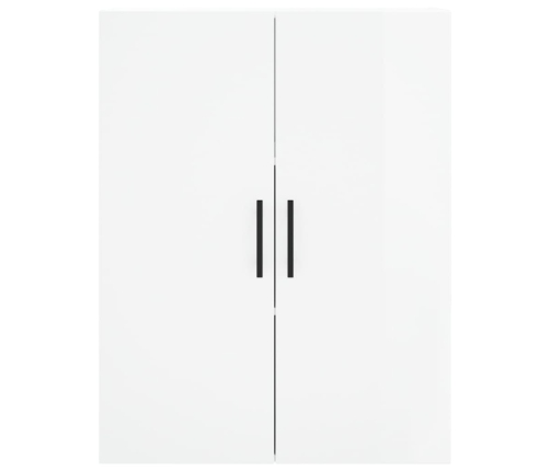 Armario de pared blanco brillante 69,5x34x90 cm