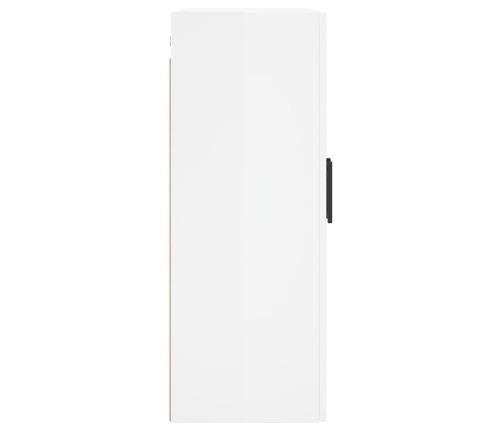 Armario de pared blanco brillante 69,5x34x90 cm