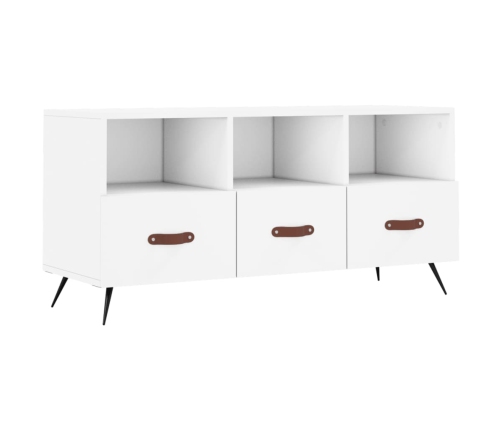 Mueble de TV madera de ingeniería blanco 102x36x50 cm