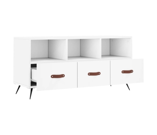 Mueble de TV madera de ingeniería blanco 102x36x50 cm