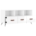 Mueble de TV madera contrachapada blanco brillo 102x36x50 cm