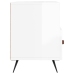 Mueble de TV madera contrachapada blanco brillo 102x36x50 cm