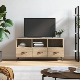 Mueble de TV madera de ingeniería roble Sonoma 102x36x50 cm